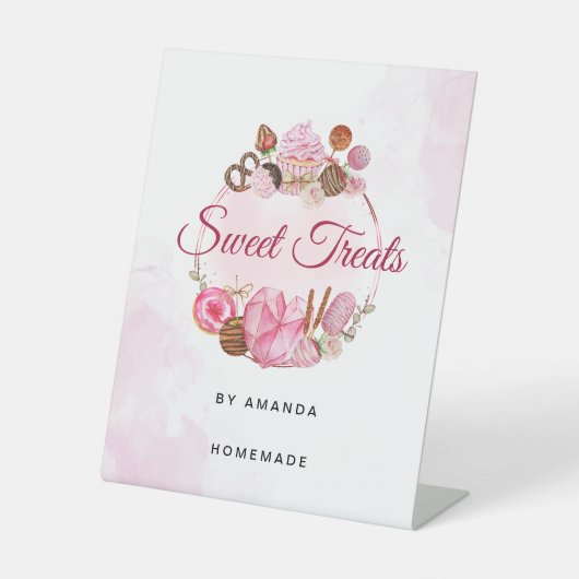 Süßes Leckereien Bäckerei Sockelschild (Vorderseite)