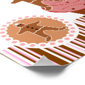 Süßes Leckereien Bäckereigeschäft Poster (Ecke)