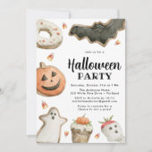 Süßes Leckereien Halloween-Party Einladung (Vorderseite)