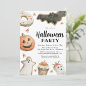 Süßes Leckereien Halloween-Party Einladung (Stehend Vorderseite)