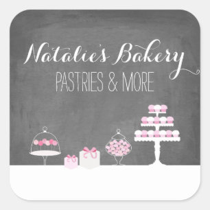 Süßes Leckereien Khalkboard Bäckerei Sticker