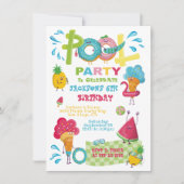 Süßes Leckereien Pool Party Einladungen (Vorderseite)