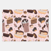Süßes Leckereien Schokolade Donut Mocha Erdnuss Bu Geschenkpapier Set (Vorderseite 3)