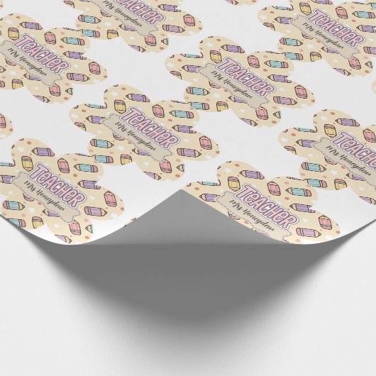 Süßes Lehrer-Dankeschön-Bleistift-Muster Geschenkpapier (Ecke)