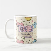 Süßes Lehrer-Mathe-Formen-Muster Kaffeetasse (Links)