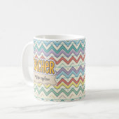 Süßes Lehrer Retro Schulmuster  Kaffeetasse (Vorderseite Links)