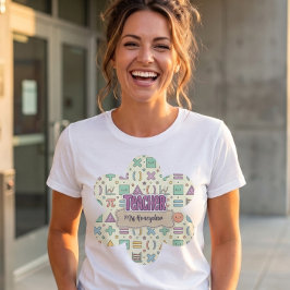 Süßes Lehrer-Schul-Mathematik-Muster T-Shirt