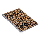 Süßes Leopard-Einzelstück-Monogramm Notizblock (Rechte Seite)