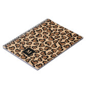 Süßes Leopard-Einzelstück-Monogramm Notizblock (Linke Seite)