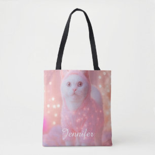 Süßes leuchtendes Rentier-Kitty Winterfantasie Tasche