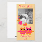 Süßes Liebe Owls Feiertagskarte (Vorne/Hinten)