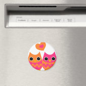 Süßes Liebe Owls Magnet (In Situ (Geschirrspüler))