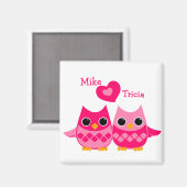 Süßes Liebe Owls Magnet (Vorderseite/Rückseite)