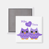 Süßes Liebe Owls Magnet (Vorderseite/Rückseite)