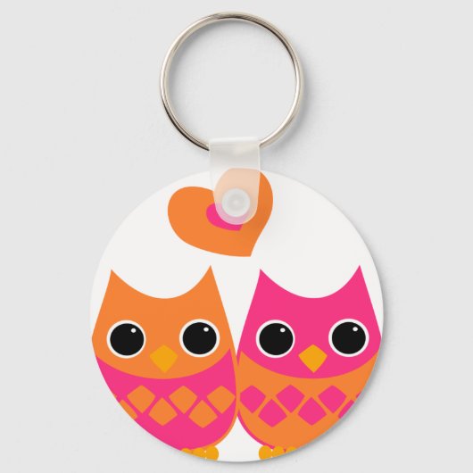 Süßes Liebe Owls Schlüsselanhänger (Vorderseite)