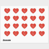 Süßes Liebes Herz Sticker (Blatt)