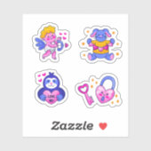 Süßes Liebes-Sticker-Set Aufkleber (Blatt)