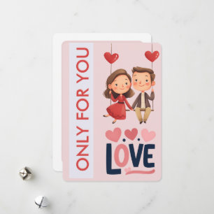 Süßes Liebespaar Valentinstag Feiertagskarte