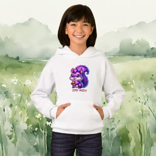 Süßes lila Eichhörnchen Hoodie