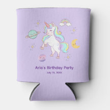 Süßes lila Einhorn-Muster Mädchen Kindergeburtstag