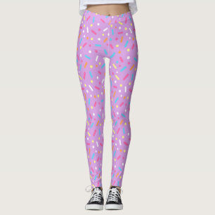 Süßes lila Glasur-Donut mit Streuseln Leggings
