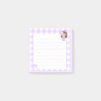 Süßes lila Kawaii-Mädchen Chibi-Notizbuch