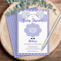 Süßes lila Lamm Einfache moderne süße Babyparty