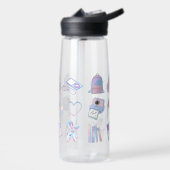 süßes lila Muster Trinkflasche (Links)