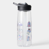 süßes lila Muster Trinkflasche (Rechts)