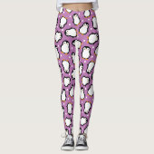 Süßes lila Pinguin-Muster Leggings (Vorderseite)