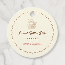 Süßes Little Bites Bäckerei Cherry Cupcake Tags Geschenkanhänger
