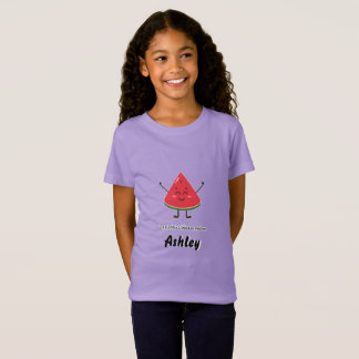 Süßes Little Miss Wassermelone Sticker Style Kinde T-Shirt