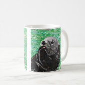 Süßes Little Sea Otter Gemälde Kaffeetasse (VorderseiteRechts)