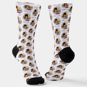 Süßes Los geht's! Pekingese-Hund spazieren führen  Socken