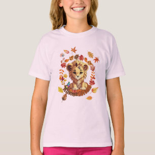 Süßes Löwen “Ausome Autumn”-Design – Herbst-Autism T-Shirt