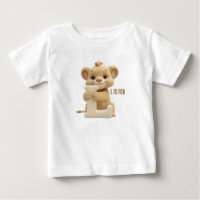 Süßes Löwen-Buchstabe L Kinder T-Shirt | Tier Alph