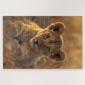 Süßes Löwenjunges-Wildtier-Puzzle Puzzle (Horizontal)