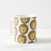 Süßes Löwenmuster Kaffeetasse (Vorderseite Links)