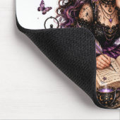 SÜßES LUSTIGES HALLOWEEN-MÄDCHEN MIT LUSTIGEM SPRU MOUSEPAD (Ecke)