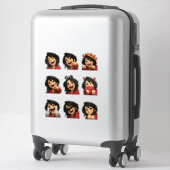 Süßes lustiges Mädchen Sticker Pack Süße Anime-Fig (Koffer)