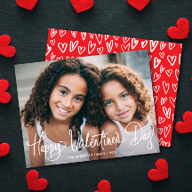 Süßes Lustiges Skript Frohen Valentinstag Ein Foto