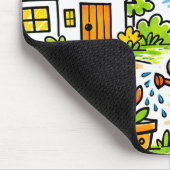 Süßes Mädchen bewässert Blumen-Mauspad Mousepad (Ecke)