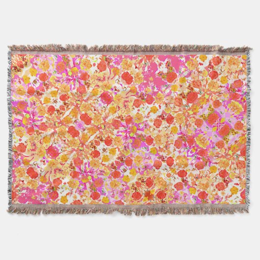 Süßes Mädchen-Blumenmuster Decke (Vorderseite)