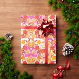 Süßes Mädchen-Blumenmuster Geschenkpapier