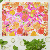 Süßes Mädchen-Blumenmuster Handtuch (Gefaltet)