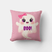 Süßes Mädchen Boo! Geist Kissen (Vorderseite)