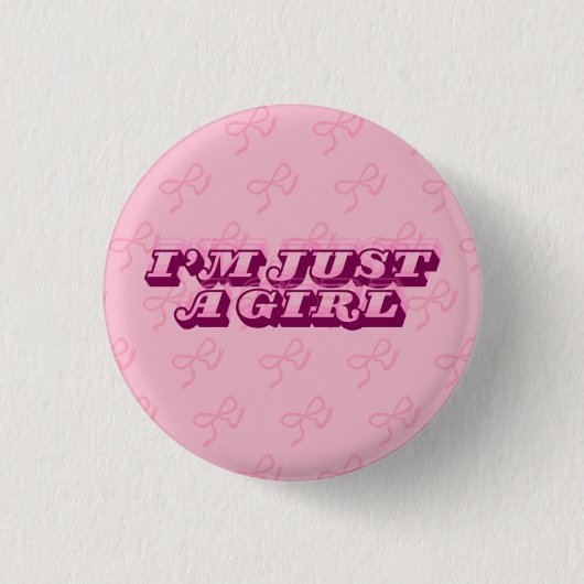 süßes Mädchen-Button Button (Vorderseite)