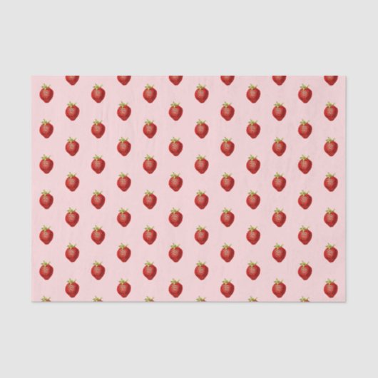 Süßes Mädchen Erdbeere Rosa  Seidenpapier (Vorderseite)