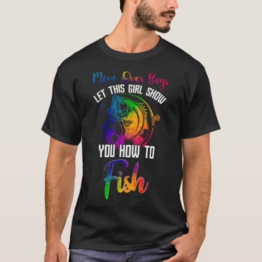 Süßes Mädchen Fischen T-Shirt (Vorderseite)