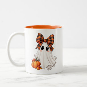 Süßes Mädchen-Geist Halloween-Tasse Whimsical Zweifarbige Tasse